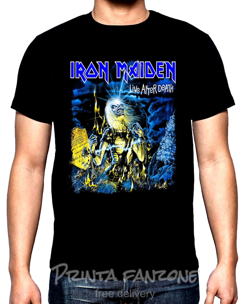 T-SHIRTS Iron Maiden, Live after death, men's  t-shirt, 100% cotton, S to 5XL